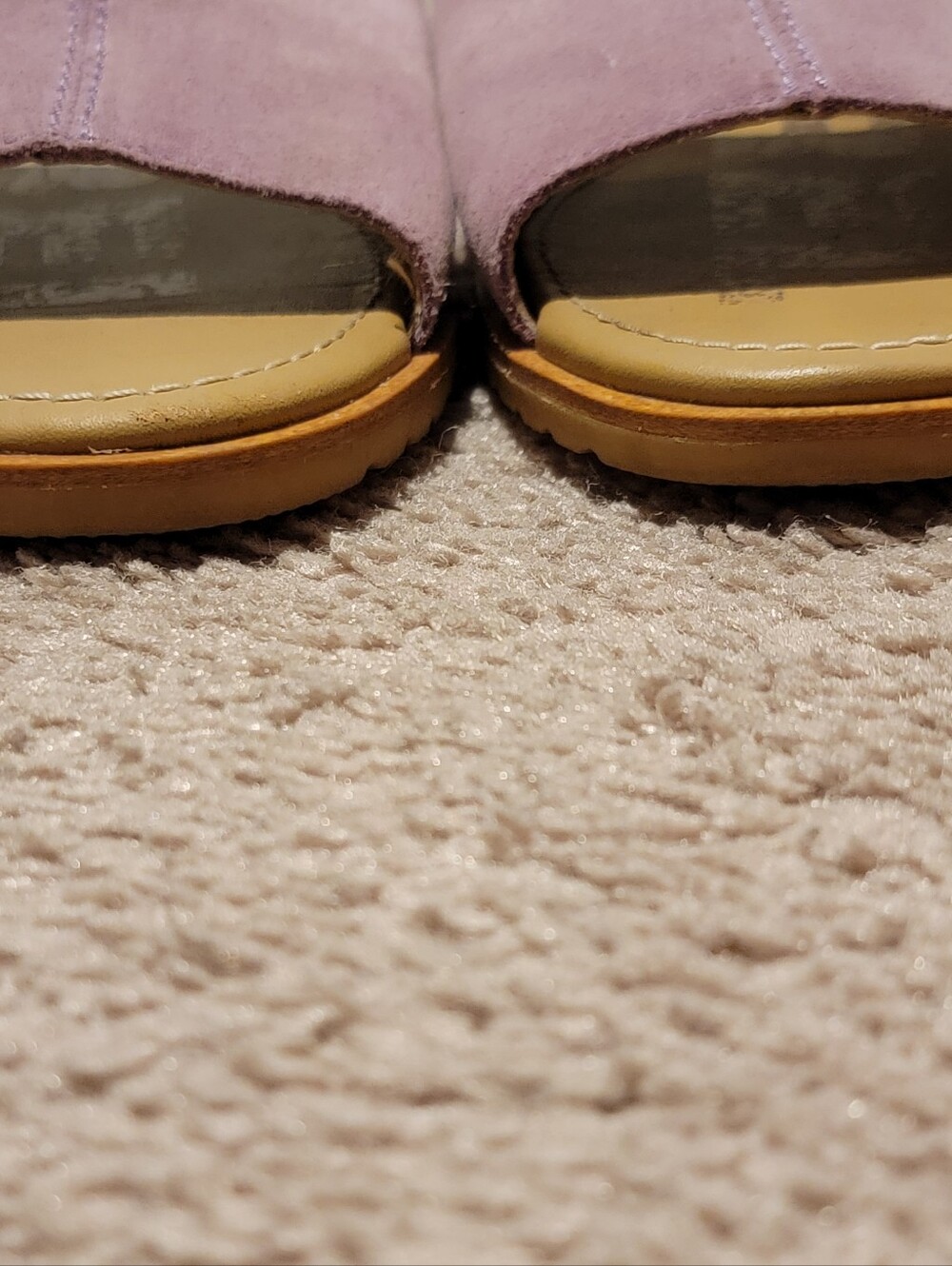 Sorel Ella Block Suede Slide Shale Mauve Size 8 - Picture 6 of 9